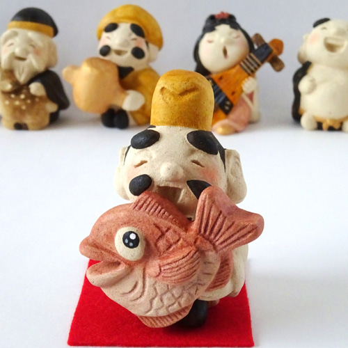 珊瑚　ストラップ　伯全作　根付　　チャーム　布袋様　恵比寿様　七福神 楽天市場】福をむかえる 幸福 七福神ストラップ 幸福 七福神守