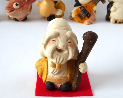 ☆福禄寿　置物　古作　縁起物☆ ☆福禄寿 置物 古作 縁起物☆