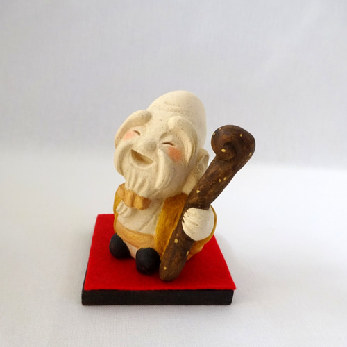 受注制作】七福神の福禄寿様 小サイズ 縁起物 その他置物 ことほぎ