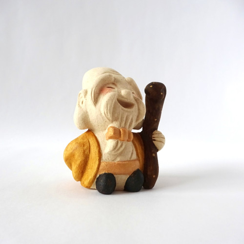 受注制作】七福神の福禄寿様 小サイズ 縁起物 その他置物 ことほぎ