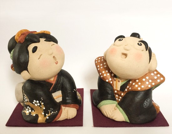 【※受注制作】福助さん お福さんセット　大サイズ　縁起物