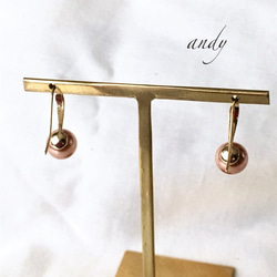 Swarovski Crystal Peal Rose Gold Elegant hook Earrings 4枚目の画像