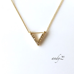 Pavet Zirconia Gold Necklace 2枚目の画像