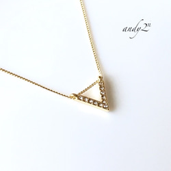 Pavet Zirconia Gold Necklace 3枚目の画像