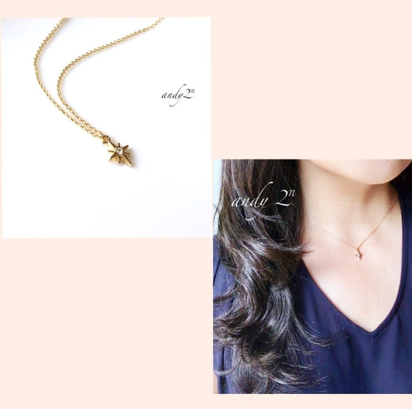 Lucky Star Motif Necklace《Gold or Silver》 5枚目の画像