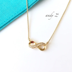 Infinitfy Cz Motif Gold Necklace 2枚目の画像