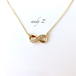 Infinitfy Cz Motif Gold Necklace 3枚目の画像