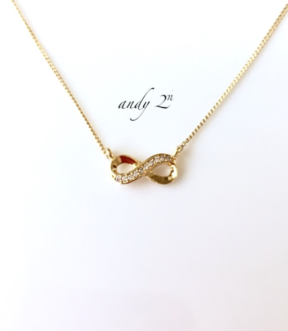 Infinitfy Cz Motif Gold Necklace 3枚目の画像