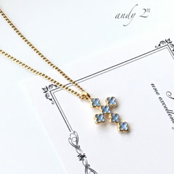 Cross Flower Motif Necklace 3枚目の画像