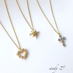 Cross Flower Motif Necklace 5枚目の画像