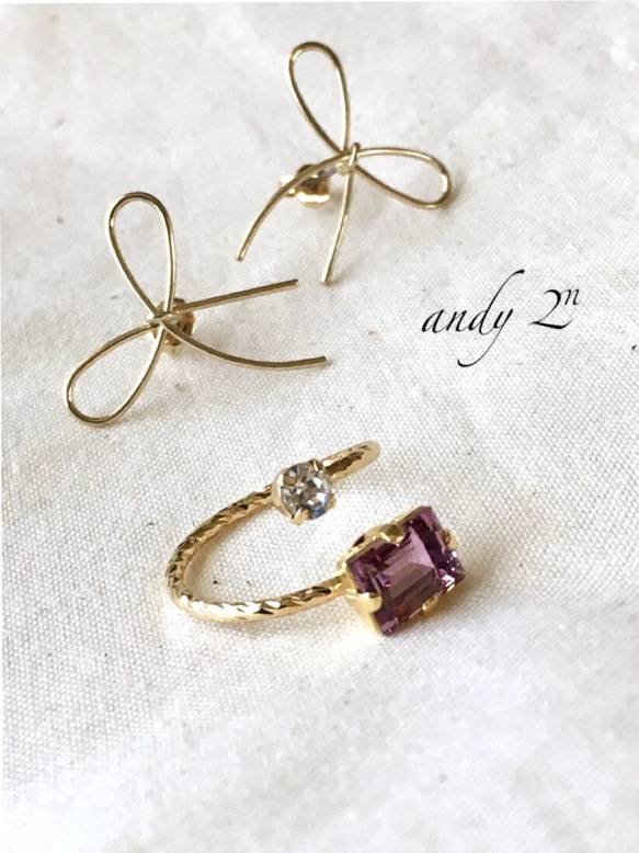 Swarovski Crystal Light amesist Folk Ring 6枚目の画像