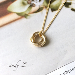 One Ring Motif Gold Necklace 1枚目の画像