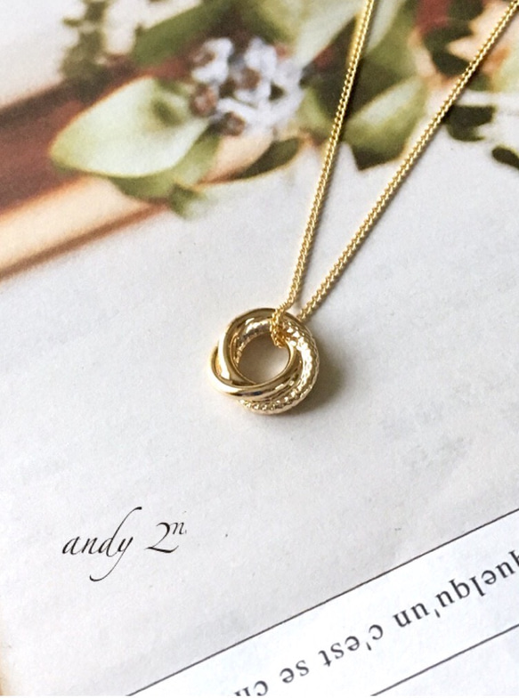 One Ring Motif Gold Necklace 1枚目の画像