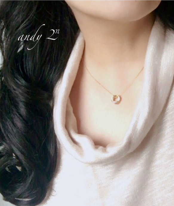 One Ring Motif Gold Necklace 5枚目の画像