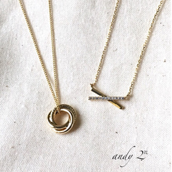 One Ring Motif Gold Necklace 3枚目の画像