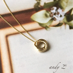 One Ring Motif Gold Necklace 4枚目の画像