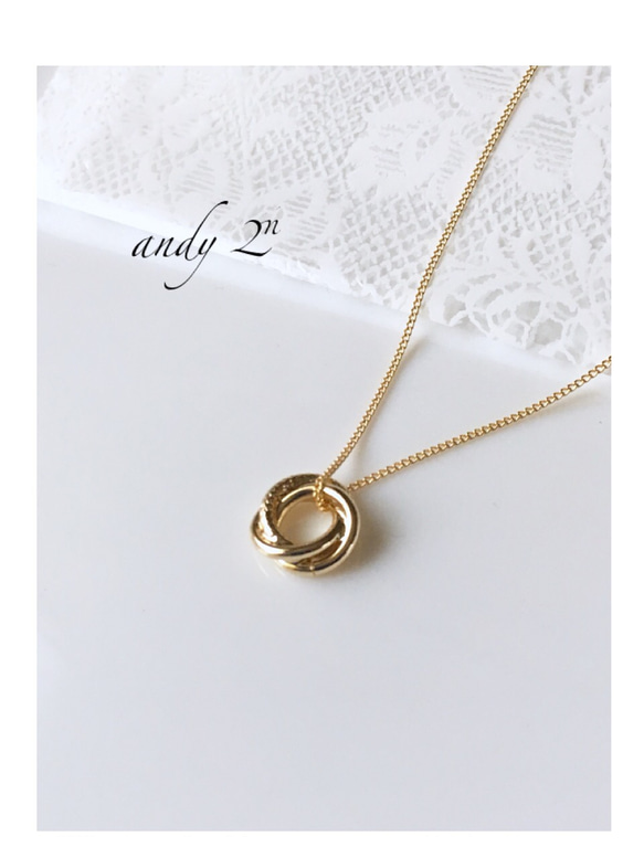 One Ring Motif Gold Necklace 6枚目の画像