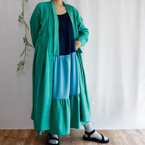 ❤SALE❤ 前開き ロングシャツドレス 着回しが楽しい2WAY 羽織りもの