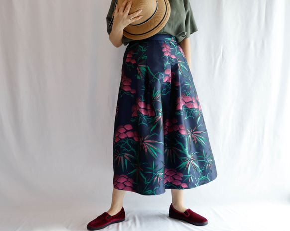 KABUKI WOVEN TEXTILE -Long Skirt 第5張的照片