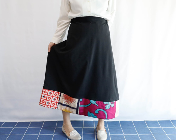 摺紙裙-復古和服拼湊而成的一件式和服重製 第8張的照片