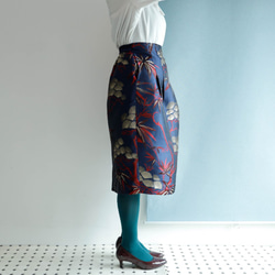在庫ございます！ KABUKI SKIRT　-キモノチックな織り柄のスカート　ちょっとデザイン違いのセミタイト 3枚目の画像