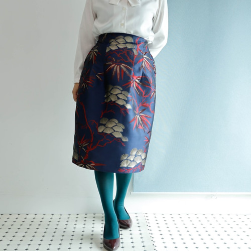 在庫ございます！ KABUKI SKIRT -キモノチックな織り柄のスカート