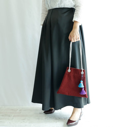 截止10月底【秋季福袋限定1件】不對稱褶裙+FUJIYAMA手拿包2件套 第8張的照片