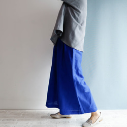 豐盈的高喬褲 寶藍色超長喇叭褲 第3張的照片