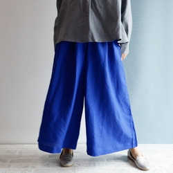豐盈的高喬褲 寶藍色超長喇叭褲 第7張的照片