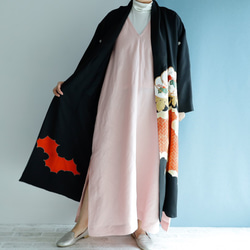 KIMONO LONG Coat -留袖を使ったドレスコート　1点ものです！　着物リメイク フォーマル にも! 1枚目の画像