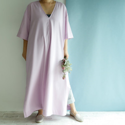 Spring Lavender Maxi Kaftan Dress 2WAY 層層疊疊的搭配 畢竟一年四季都會活躍 第6張的照片