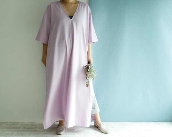 Spring Lavender Maxi Kaftan Dress 2WAY 層層疊疊的搭配 畢竟一年四季都會活躍 第6張的照片