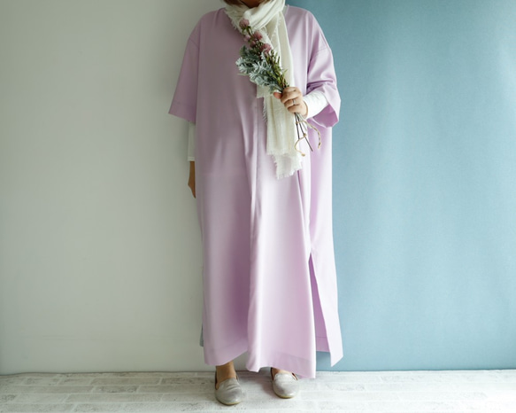 Spring Lavender Maxi Kaftan Dress 2WAY 層層疊疊的搭配 畢竟一年四季都會活躍 第7張的照片