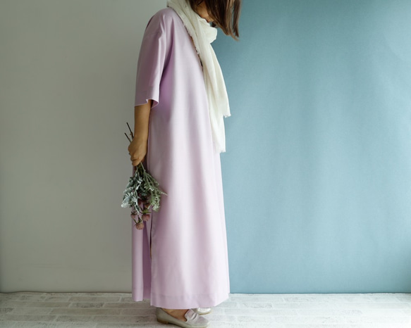 Spring Lavender Maxi Kaftan Dress 2WAY 層層疊疊的搭配 畢竟一年四季都會活躍 第9張的照片