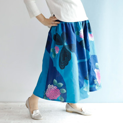 OKINAWA SKIRT LONG -upcycled from unused summer KIMONO 第2張的照片