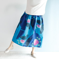 OKINAWA SKIRT LONG -upcycled from unused summer KIMONO 第4張的照片