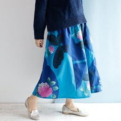 OKINAWA SKIRT LONG -upcycled from unused summer KIMONO 第6張的照片