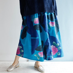 OKINAWA SKIRT LONG -upcycled from unused summer KIMONO 第7張的照片