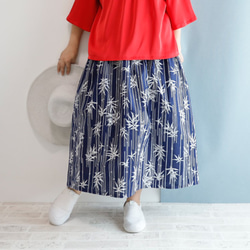 OKINAWA SKIRT LONG -upcycled from unused summer KIMONO 第2張的照片