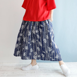 OKINAWA SKIRT LONG -upcycled from unused summer KIMONO 第3張的照片