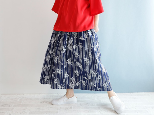 OKINAWA SKIRT LONG -upcycled from unused summer KIMONO 第3張的照片