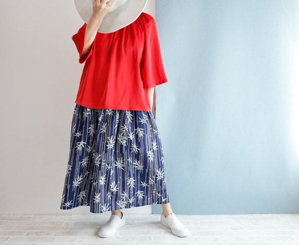 OKINAWA SKIRT LONG -upcycled from unused summer KIMONO 第4張的照片