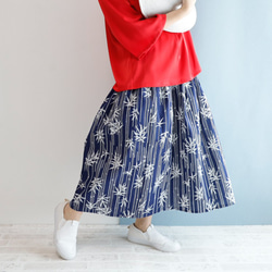 OKINAWA SKIRT LONG -upcycled from unused summer KIMONO 第5張的照片