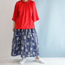 OKINAWA SKIRT LONG -upcycled from unused summer KIMONO 第6張的照片