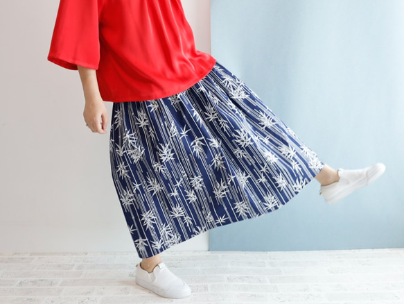 OKINAWA SKIRT LONG -upcycled from unused summer KIMONO 第7張的照片