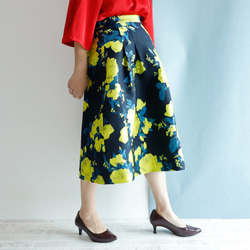 Midi Length 70cm European Rose Yellow Kimagure Collection 中長裙 第7張的照片