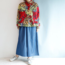 フロントタックシャツ アフリカンプリント  きちんと見えのリラックスシルエット 7枚目の画像