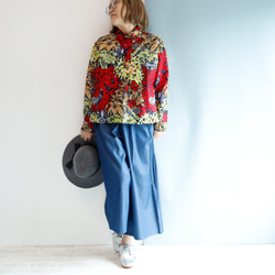 フロントタックシャツ アフリカンプリント  きちんと見えのリラックスシルエット 8枚目の画像