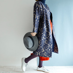 Kimagure 系列 - Covent Garden 灰色錦緞超大外套“免運費” 第5張的照片