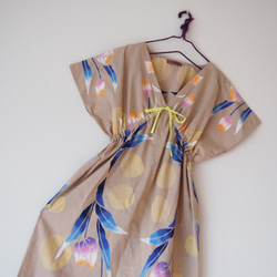 「ayaさまオーダー品」OKINAWA DRESS  -浴衣地を使ったドレス　ミディ 7枚目の画像